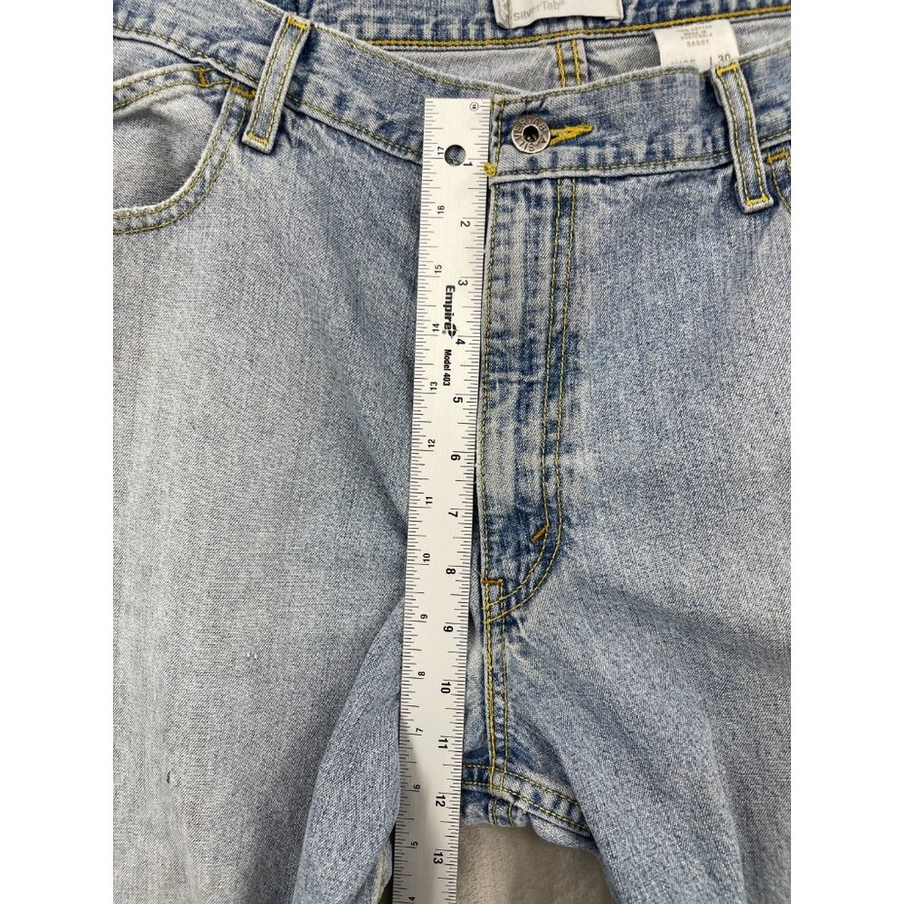 Levi's SilverTab Vintage Size 36x24.5 Cropped Baggy Faded Distressed Jeans - Picture 15 of 16